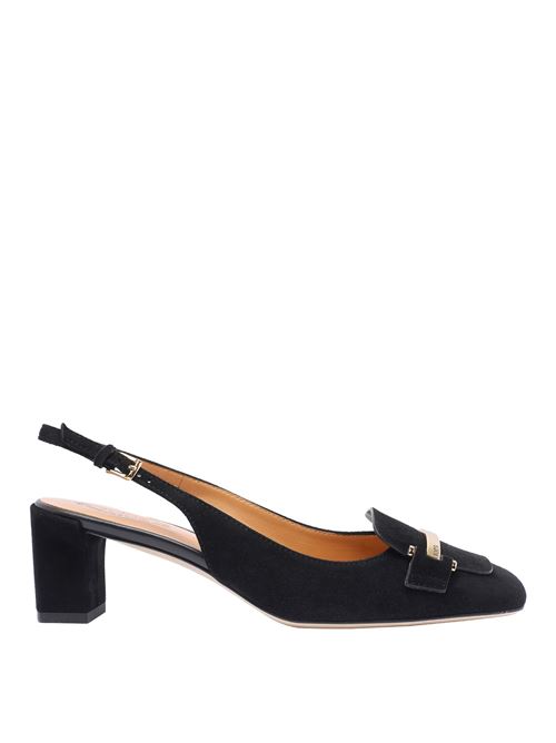 Decollete' slingback in pelle scamosciata Nero TOD'S | XXW63L0JE10 HR0B999